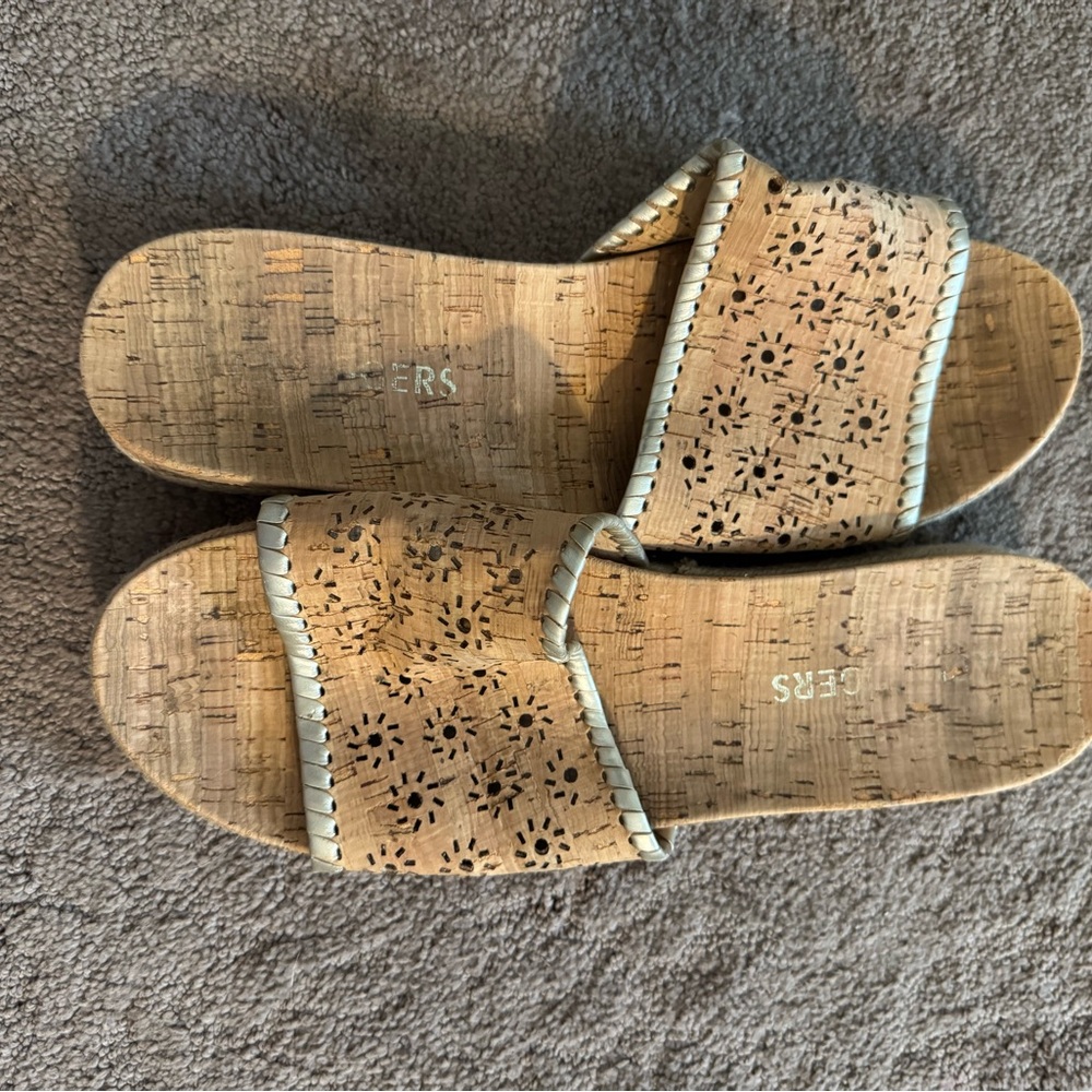 Jack Rogers Natural Cork Slide Sandals